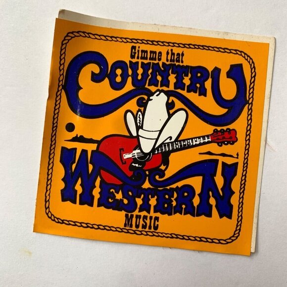 Gimme That Country Western Music 4" Vintage Sticker - Picture 2 of 4